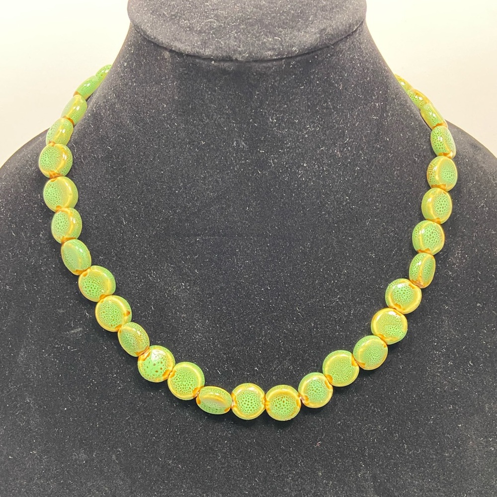 Green stone necklace